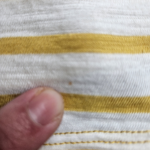 Boden Women's Size 10 Yellow Striped Tshirt Applique On Front - Picture 6 of 10